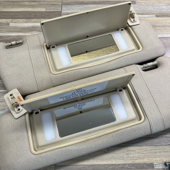 94-00 Mercedes C Class OEM Sunvisors Set Sun Visor Left Right W/Mirror - JL477 - Picture 2 of 8